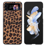 For Samsung Galaxy Z Flip4 5G Textured PU Leather Coated TPU+PC Phone Case Anti-scratch Back Cover
