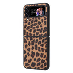For Samsung Galaxy Z Flip4 5G Textured PU Leather Coated TPU+PC Phone Case Anti-scratch Back Cover