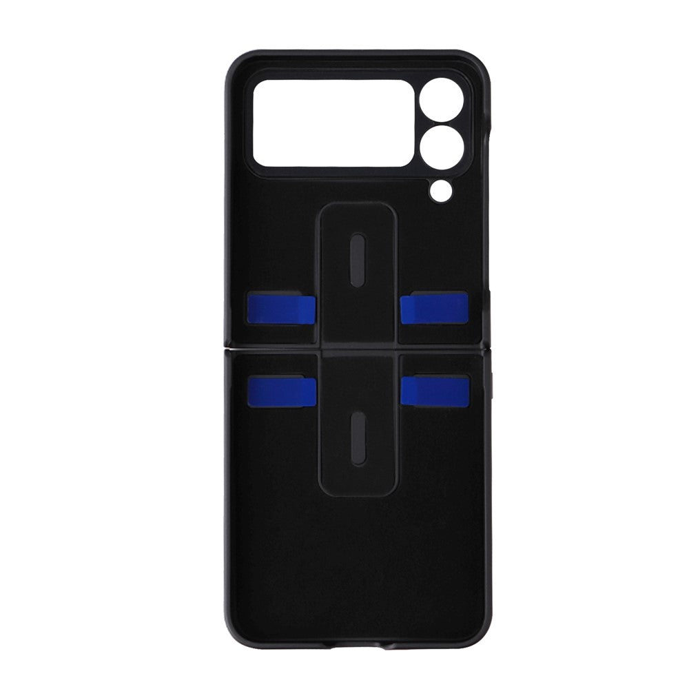 For Samsung Galaxy Z Flip4 5G Textured PU Leather Coated TPU+PC Phone Case Anti-scratch Back Cover