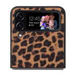 For Samsung Galaxy Z Flip4 5G Textured PU Leather Coated TPU+PC Phone Case Anti-scratch Back Cover