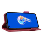 Hardware Decor Phone Case for Asus Zenfone 9 5G, Dual Magnetic Clasp PU Leather Anti-drop Wallet Stand Phone Cover