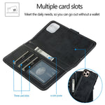 Til iPhone 14 Pro 6,1 tommer Mat Telefonbagskal Retro Stil Magnetisk Absorption Indvendig TPU Etui+PU Læder Cover Pung
