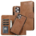 Til iPhone 14 Pro 6,1 tommer Mat Telefonbagskal Retro Stil Magnetisk Absorption Indvendig TPU Etui+PU Læder Cover Pung