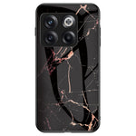 For OnePlus 10T 5G / Ace Pro 5G Fall Resistant Phone Cover Marble Pattern Tempered Glass + PC + TPU Hybrid Case