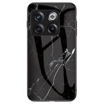 For OnePlus 10T 5G / Ace Pro 5G Fall Resistant Phone Cover Marble Pattern Tempered Glass + PC + TPU Hybrid Case