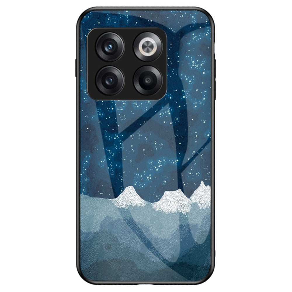 For OnePlus 10T 5G / Ace Pro 5G Bump Proof Starry Sky Pattern Design Tempered Glass Case Hard PC Soft TPU Shockproof Cover