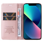YIKATU YK- 001 for iPhone 13 mini 5.4 inch, Anti-shock PU Leather Wallet Case Stand Magnetic Closure Protective Phone Cover