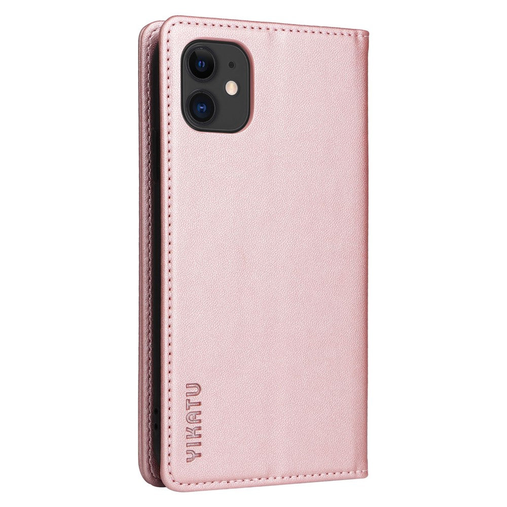 YIKATU Shockproof Phone Case for iPhone 12 mini 5.4 inch, YK- 001 Magnetic Closure Phone Cover Flip Leather Wallet Stand