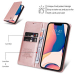 YIKATU Shockproof Phone Case for iPhone 12 mini 5.4 inch, YK- 001 Magnetic Closure Phone Cover Flip Leather Wallet Stand