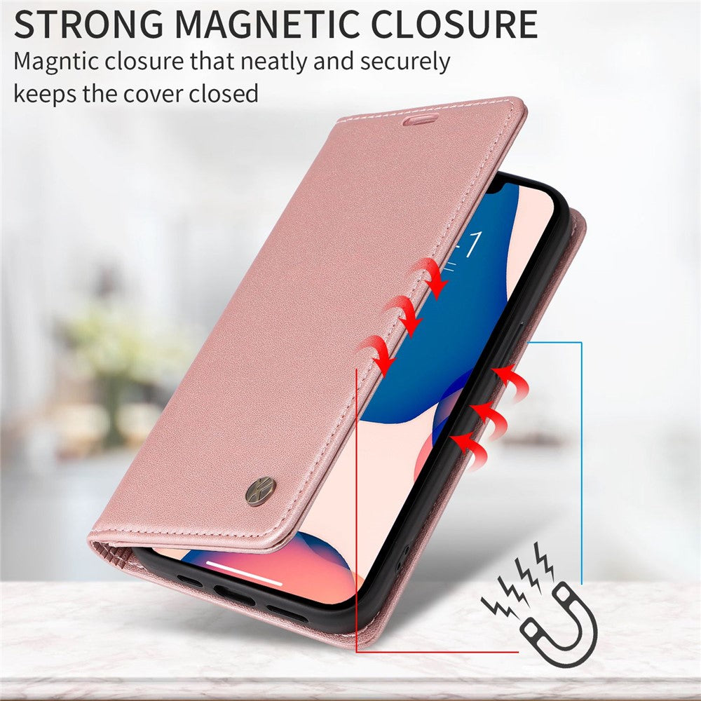 YIKATU Shockproof Phone Case for iPhone 12 mini 5.4 inch, YK- 001 Magnetic Closure Phone Cover Flip Leather Wallet Stand