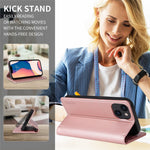 YIKATU Shockproof Phone Case for iPhone 12 mini 5.4 inch, YK- 001 Magnetic Closure Phone Cover Flip Leather Wallet Stand