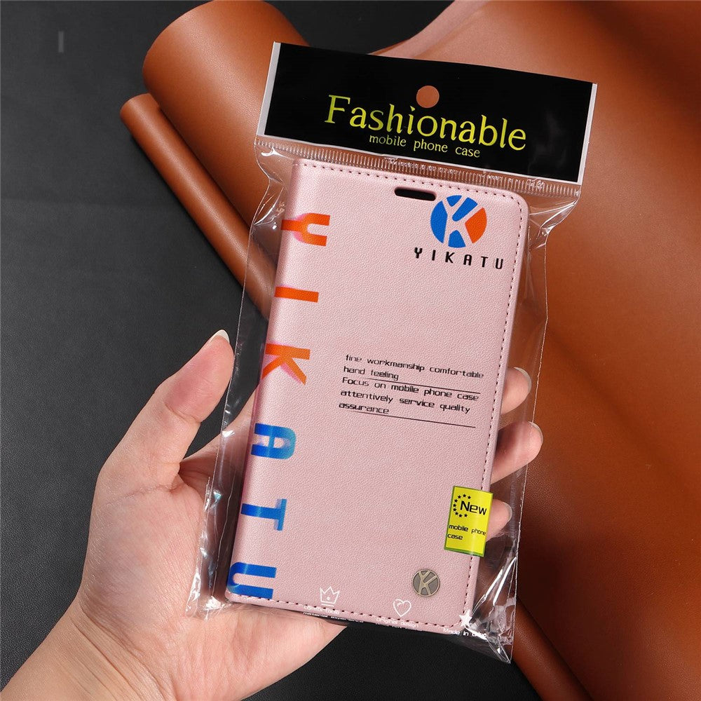 YIKATU Shockproof Phone Case for iPhone 12 mini 5.4 inch, YK- 001 Magnetic Closure Phone Cover Flip Leather Wallet Stand