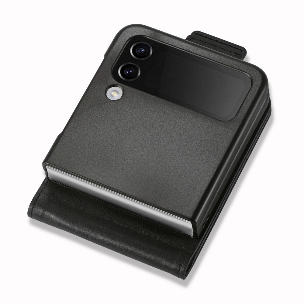 LC.IMEEKE for Samsung Galaxy Z Flip4 5G Drop-proof Phone Case RFID Blocking Phone Cover PU Leather + PC Phone Shell with Card Slot