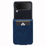 LC.IMEEKE for Samsung Galaxy Z Flip4 5G Drop-proof Phone Case RFID Blocking Phone Cover PU Leather + PC Phone Shell with Card Slot