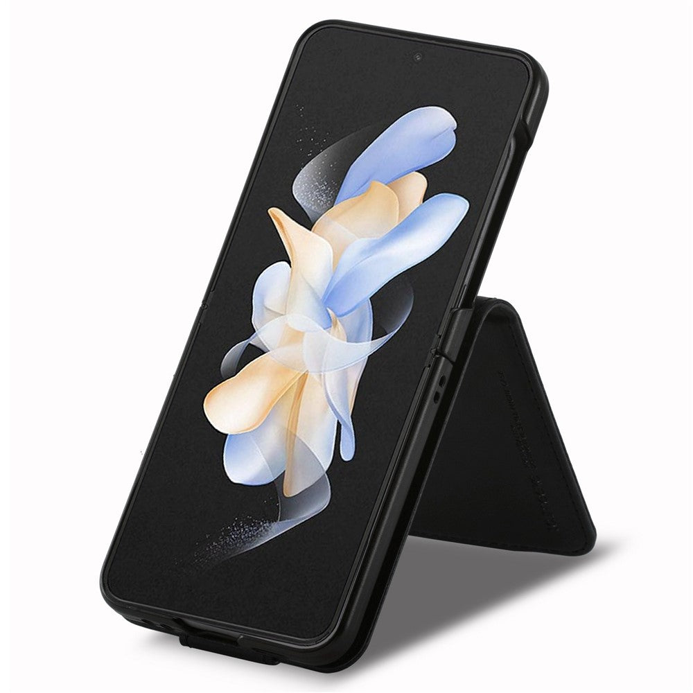 LC.IMEEKE for Samsung Galaxy Z Flip3 5G PU Leather + PC Phone Case RFID Blocking Protective Cellphone Cover Card Holder