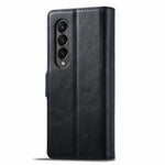 LC.IMEEKE for Samsung Galaxy Z Fold3 5G RFID Blocking Phone Cover PU Leather + PC Wallet Stand Double Magnetic Clasps Phone Shell