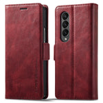 LC.IMEEKE for Samsung Galaxy Z Fold4 5G Drop-proof Phone Wallet Case RFID Blocking Stand Double Magnetic Clasps PU Leather + PC Phone Cover