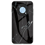 For Huawei Enjoy 50 Pro 4G / nova Y90 4G Fall Resistant Phone Cover Marble Pattern Tempered Glass+PC+TPU Hybrid Case