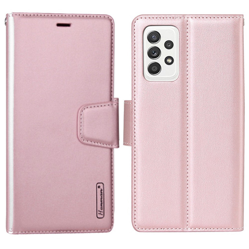 HANMAN Mill Series til Samsung Galaxy A52 4G / 5G / A52s 5G Pung Etui PU Læder Stativ Magnetisk Lukning Stødsikkert Cover