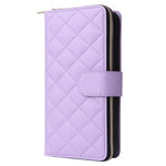 Til iPhone 15 Plus / 14 Plus Cover Pung PU Læder Diamantmønster Stativ Anti-Fald Telefoncover