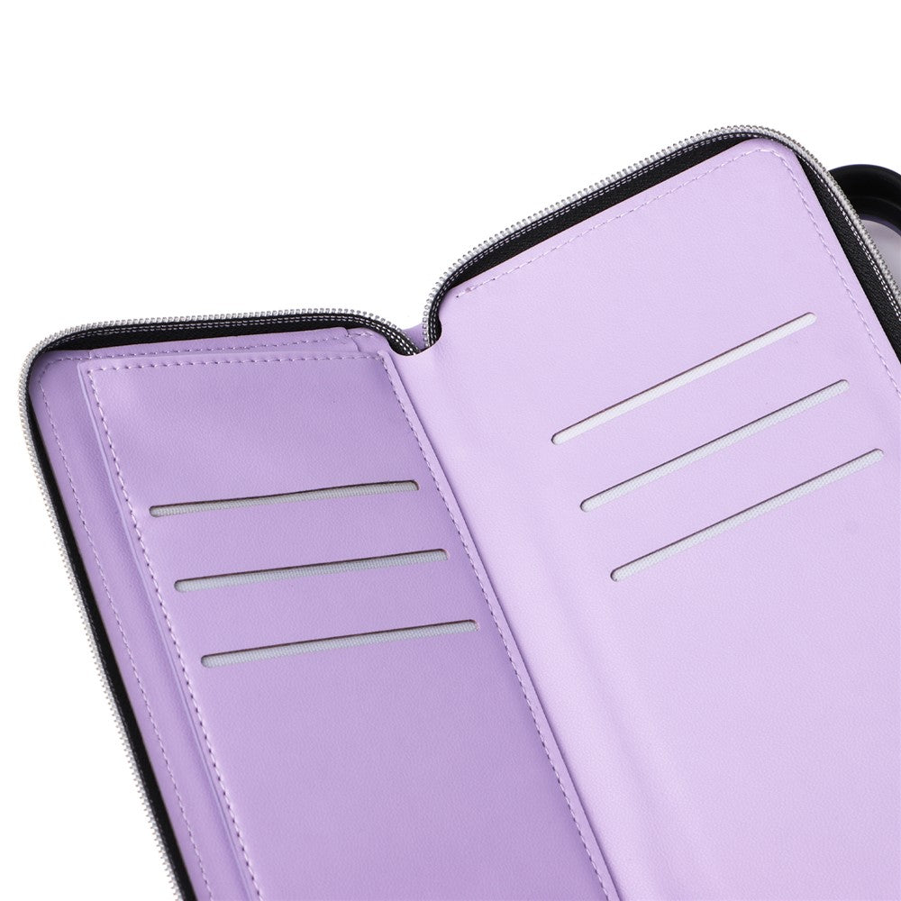 Til iPhone 15 Plus / 14 Plus Cover Pung PU Læder Diamantmønster Stativ Anti-Fald Telefoncover