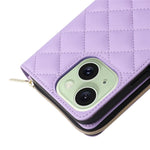 Til iPhone 15 Plus / 14 Plus Cover Pung PU Læder Diamantmønster Stativ Anti-Fald Telefoncover