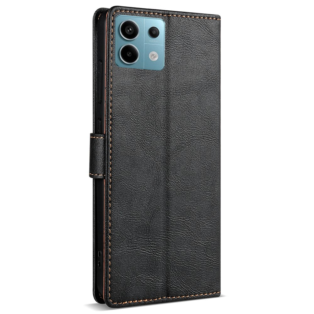 N.BEKUS CSJ-001 For Xiaomi Redmi Note 13 5G Case Solid Color Wallet Leather Phone Cover