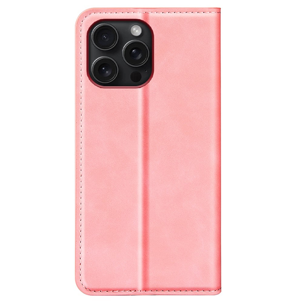 Til iPhone 16 Pro Cover PU-læderpung Folio Flip Telefoncover