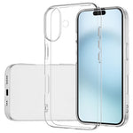 Til iPhone 16 Plus Cover Ultra-tyndt Gennemsigtigt TPU-cover med stort linsehul