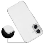 Til iPhone 16 Plus Cover Ultra-tyndt Gennemsigtigt TPU-cover med stort linsehul