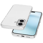 Til iPhone 16 Plus Cover Ultra-tyndt Gennemsigtigt TPU-cover med stort linsehul