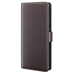 For iPhone 16 Pro Max Case Genuine Split Leather Phone Cover with Wallet Stand
