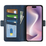 For iPhone 16 Plus Case Folio Flip Leather Wallet Stand Phone Cover