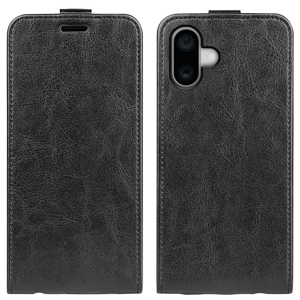 For iPhone 16 Case Card Slots Vertical Flip PU Leather Phone Cover