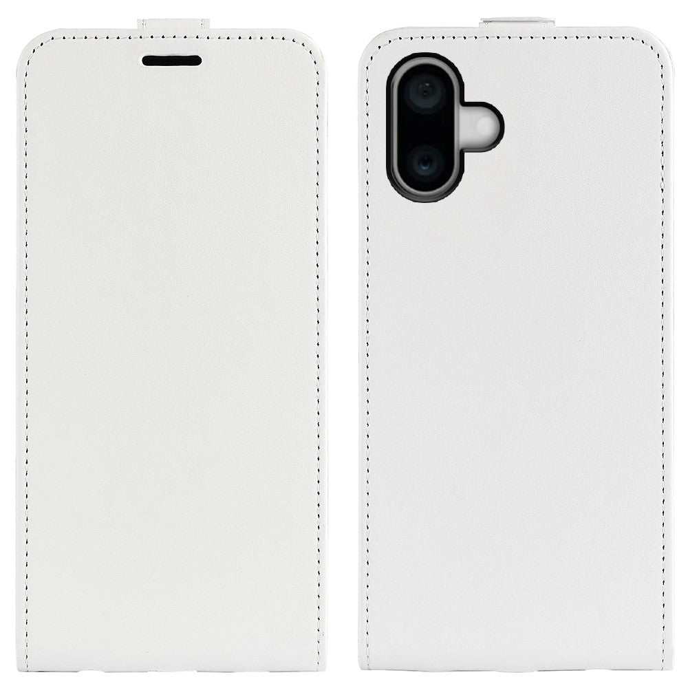For iPhone 16 Case Card Slots Vertical Flip PU Leather Phone Cover