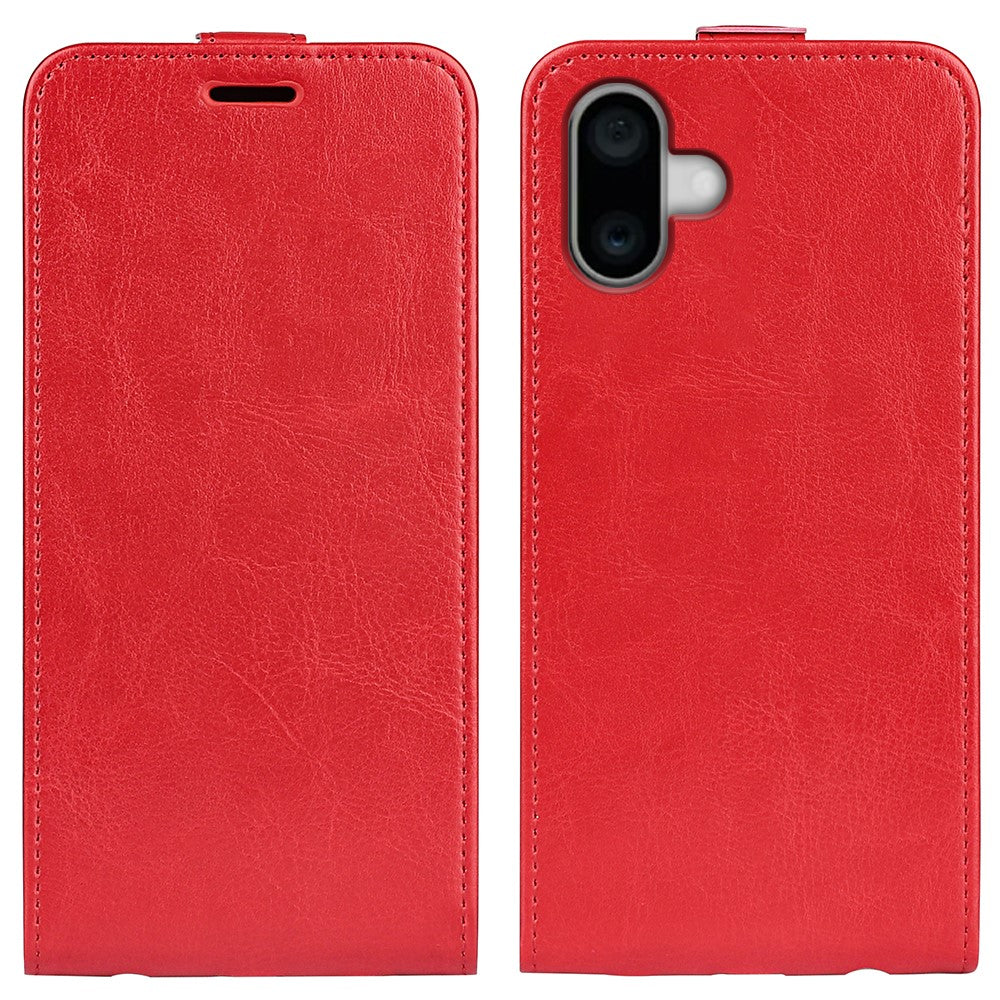 For iPhone 16 Case Card Slots Vertical Flip PU Leather Phone Cover