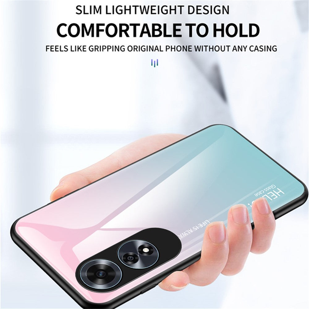 For Oppo A60 4G Case Tempered Glass+PC+TPU Phone Cover