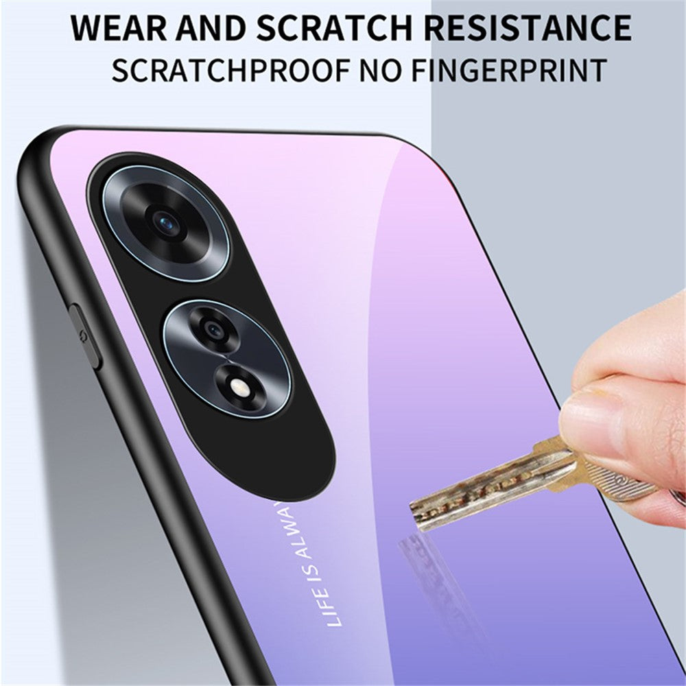 For Oppo A60 4G Case Tempered Glass+PC+TPU Phone Cover