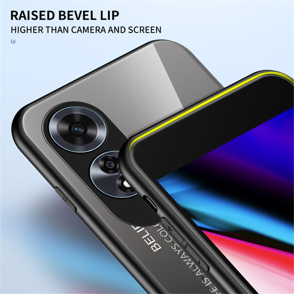 For Oppo A60 4G Case Tempered Glass+PC+TPU Phone Cover