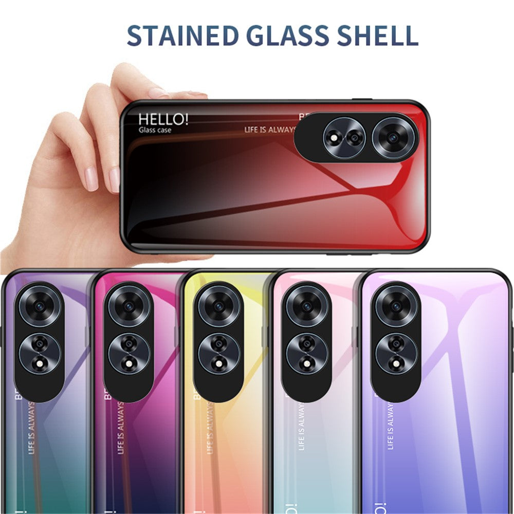 For Oppo A60 4G Case Tempered Glass+PC+TPU Phone Cover
