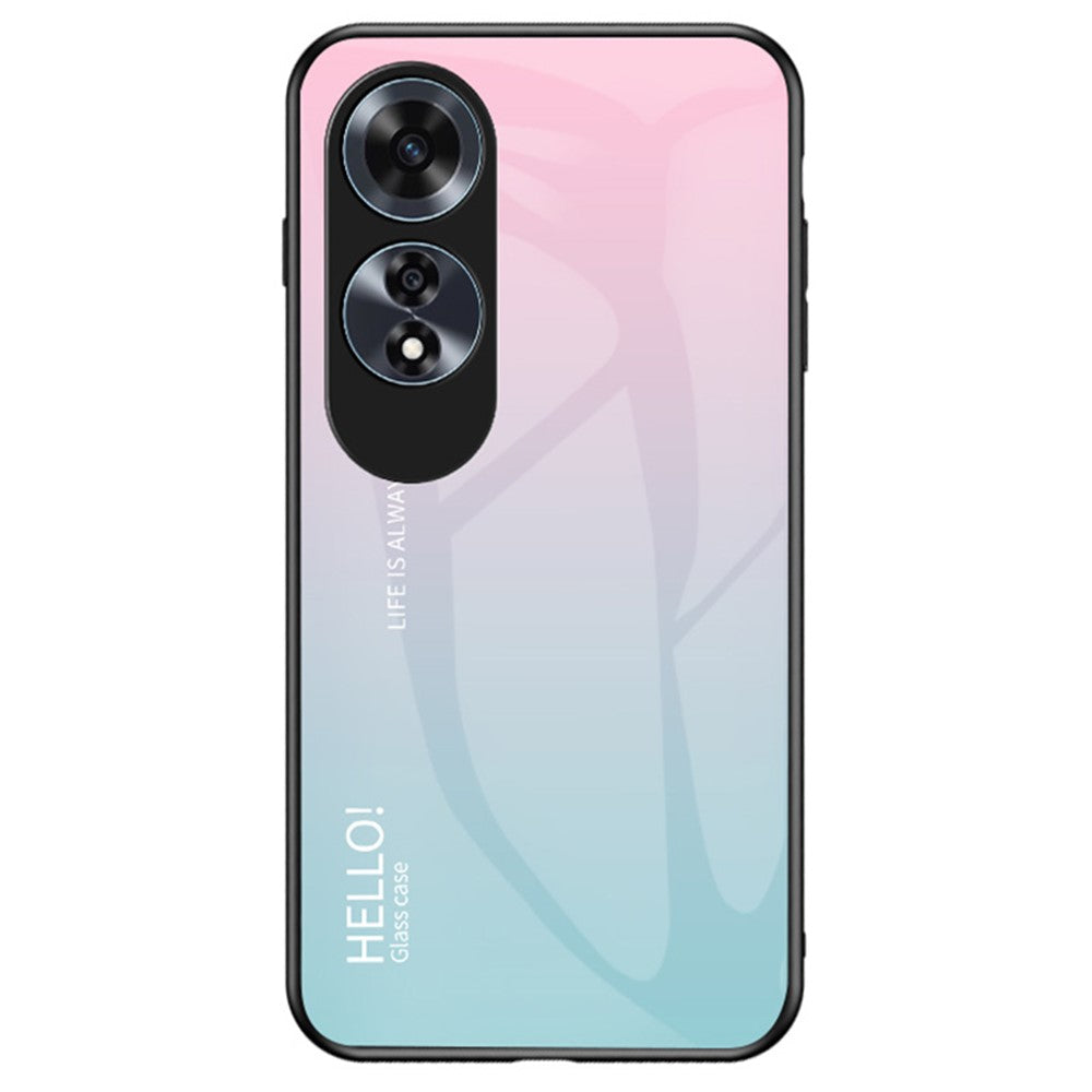 For Oppo A60 4G Case Tempered Glass+PC+TPU Phone Cover