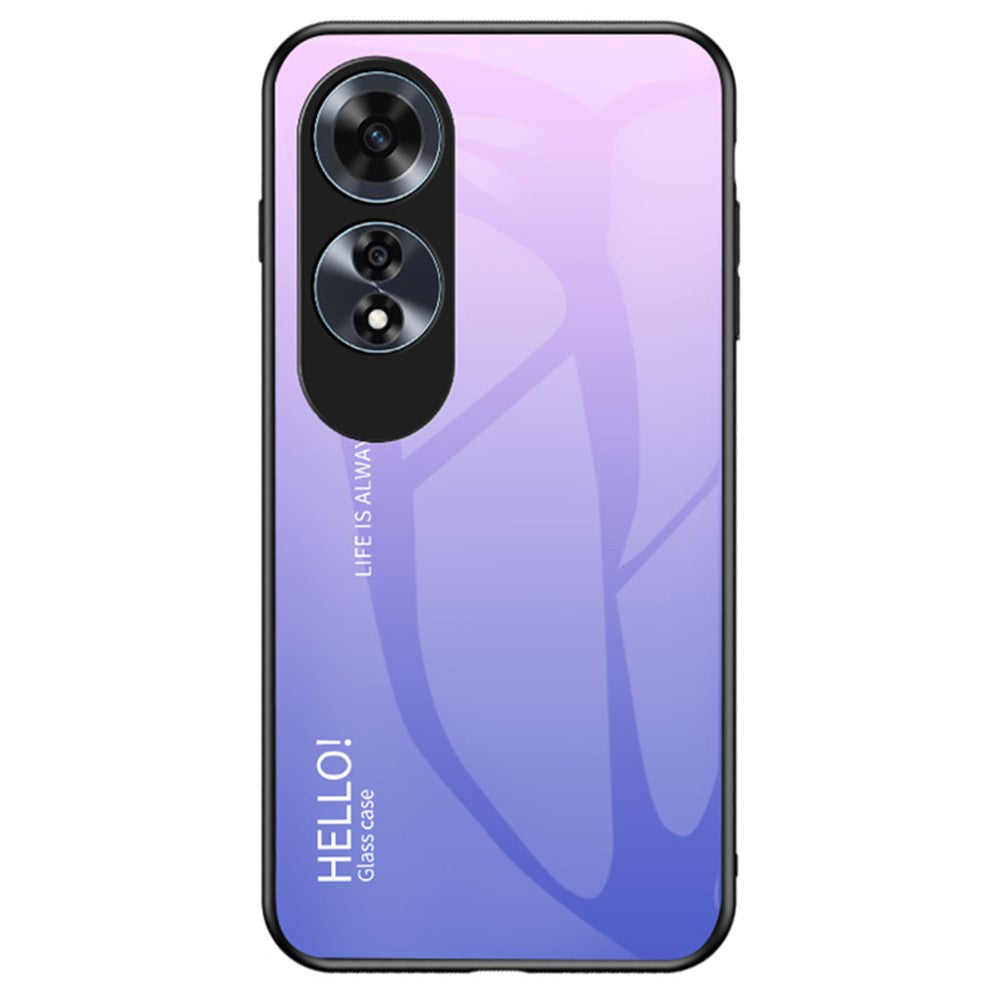 For Oppo A60 4G Case Tempered Glass+PC+TPU Phone Cover