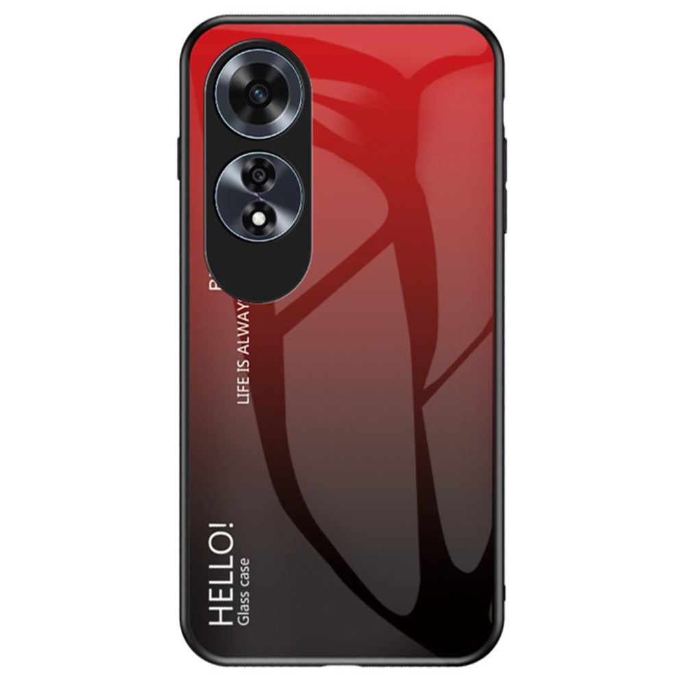 For Oppo A60 4G Case Tempered Glass+PC+TPU Phone Cover