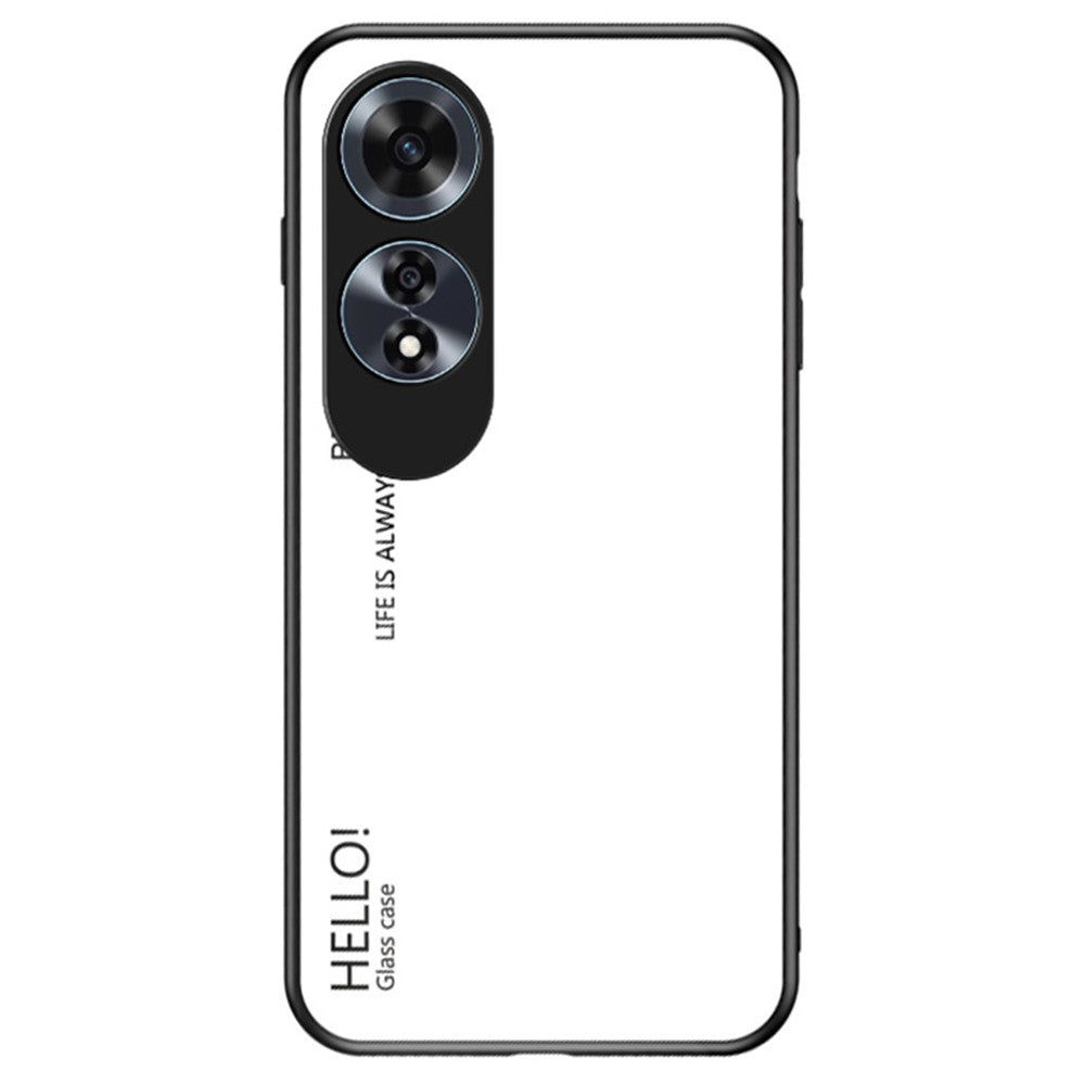For Oppo A60 4G Case Tempered Glass+PC+TPU Phone Cover