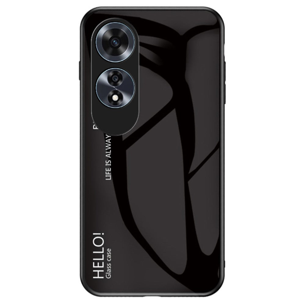 For Oppo A60 4G Case Tempered Glass+PC+TPU Phone Cover
