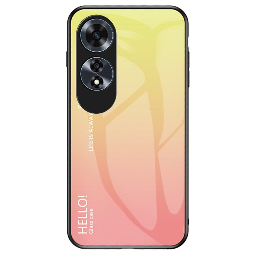 For Oppo A60 4G Case Tempered Glass+PC+TPU Phone Cover