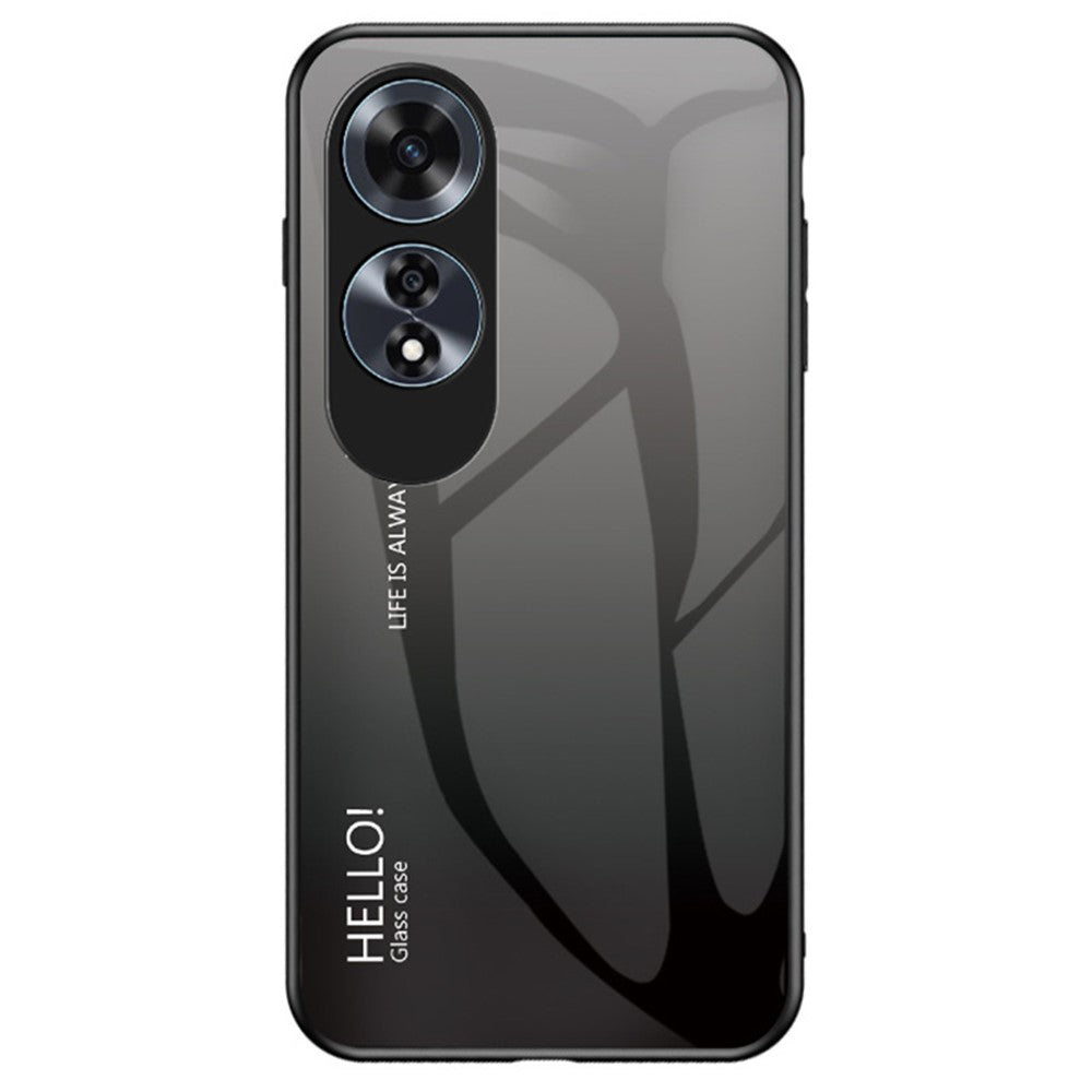 For Oppo A60 4G Case Tempered Glass+PC+TPU Phone Cover