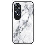 For Oppo A60 4G Case TPU Frame Tempered Glass+PC Back Cover Marble Pattern