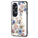 For Oppo A60 4G Case Patterned Tempered Glas Phone Cover with Ring Kickstand