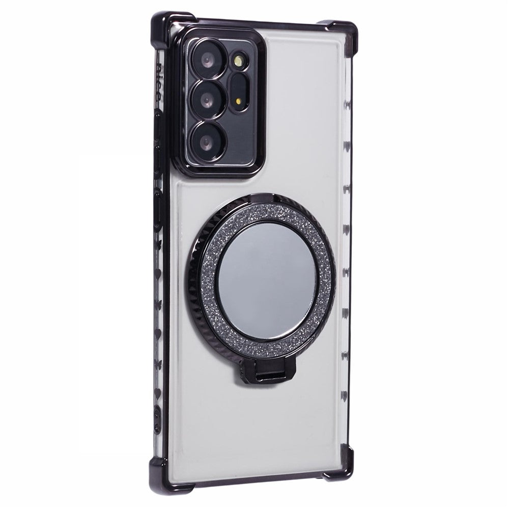For Samsung Galaxy Note20 Ultra / Note20 Ultra 5G Case Electroplating TPU Cover with Kickstand Mirror